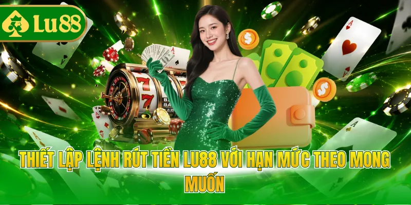 Thiết lập lệnh rút tiền LU88 với hạn mức theo mong muốn